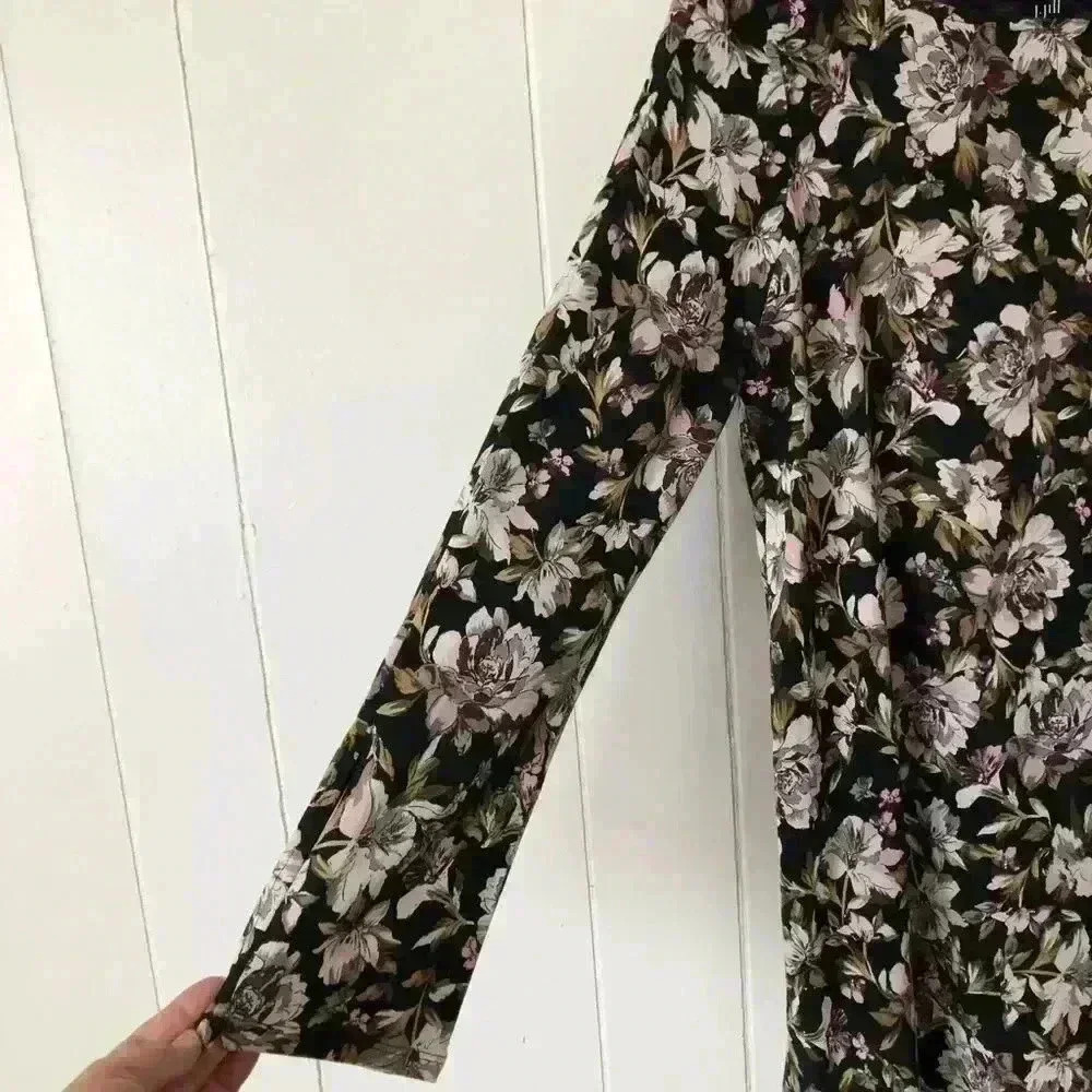 J.Jill Women’s Floral Split Sleeve Cotton Blend Tunic Size S - Picture 3 of 7